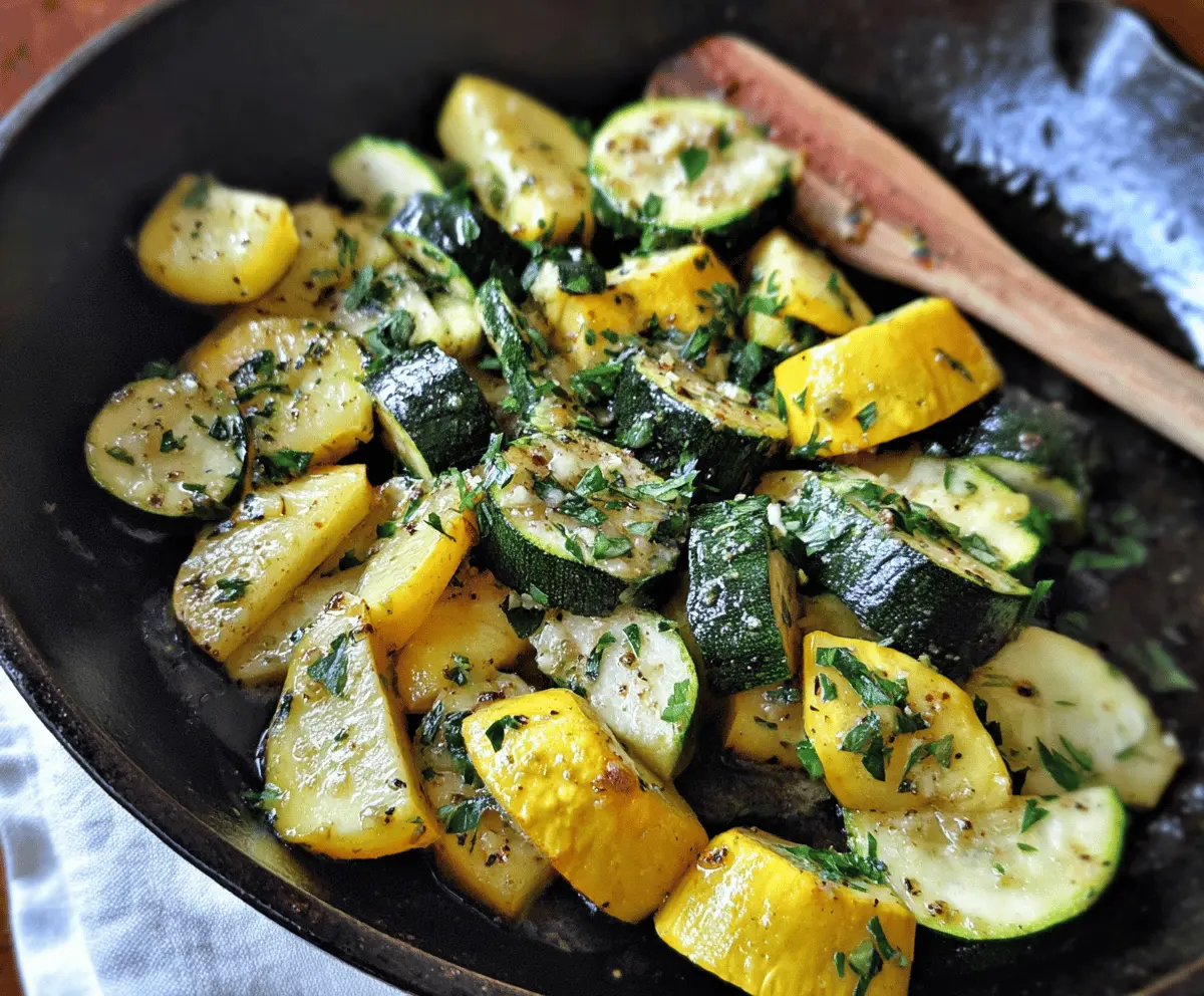 Easy Low Carb Garlic Butter Zucchini and Squash