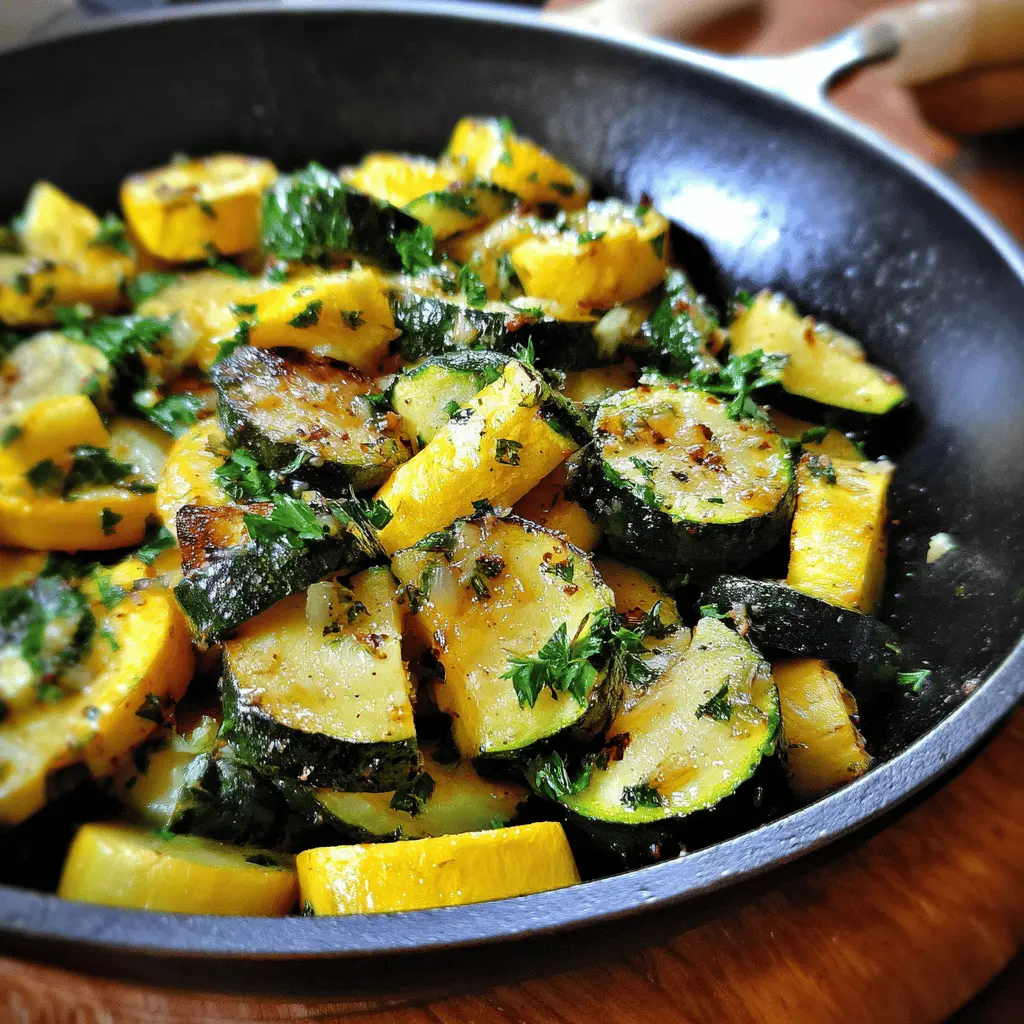Easy Low Carb Garlic Butter Zucchini and Squash