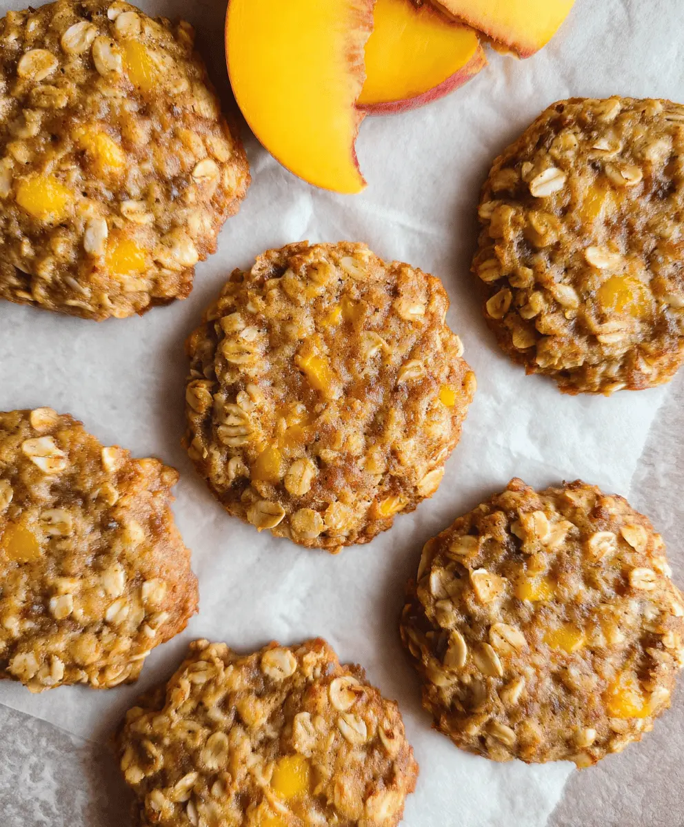 Healthy Peach Oatmeal Breakfast Cookies Recipe