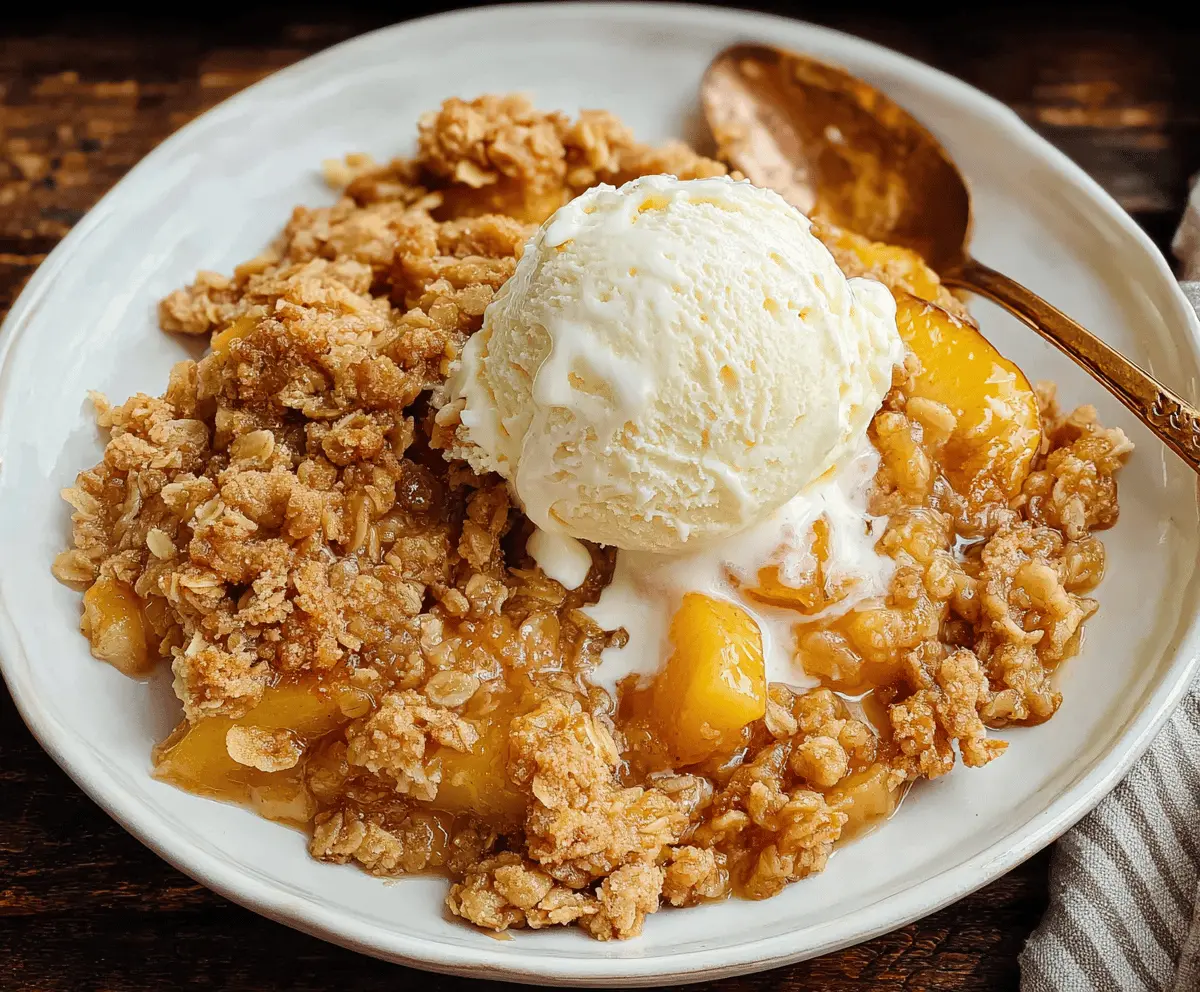 Easy Homemade Peach Crisp Recipe with Crunchy Topping