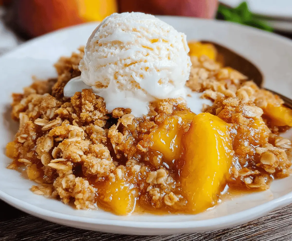 Easy Homemade Peach Crisp Recipe with Crunchy Topping