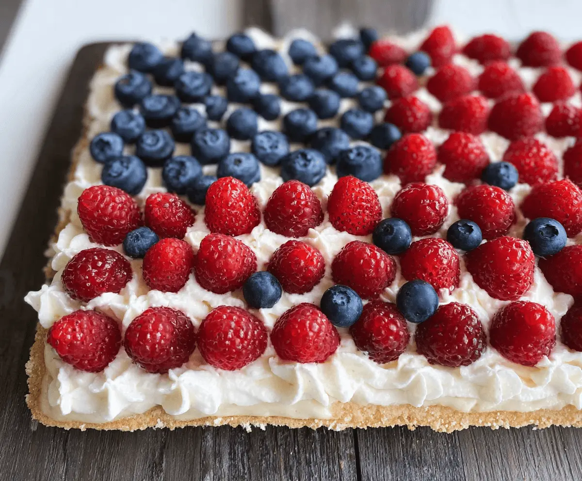 Easy Patriotic July 4th Dessert Pizza