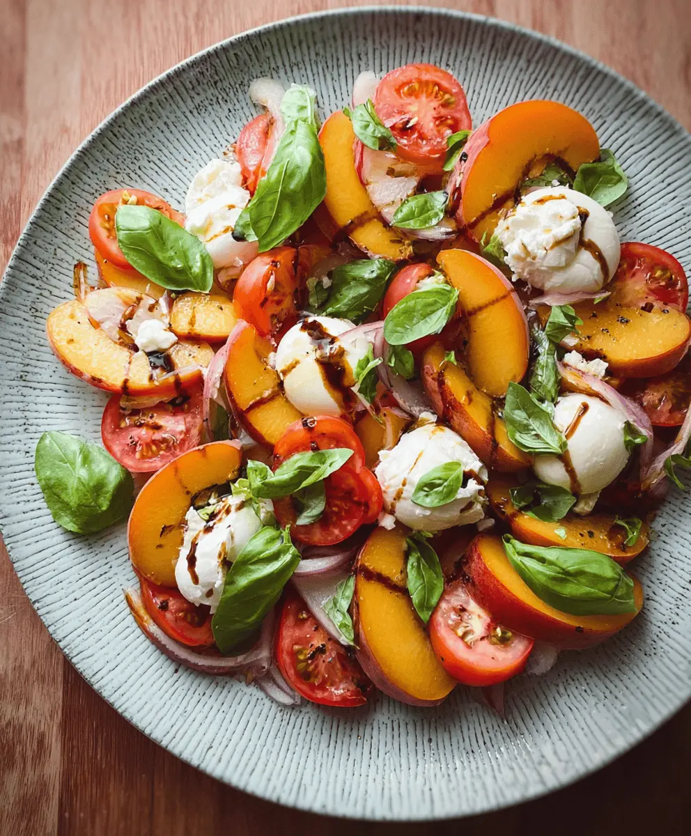 Fresh Peach Caprese Salad Recipe