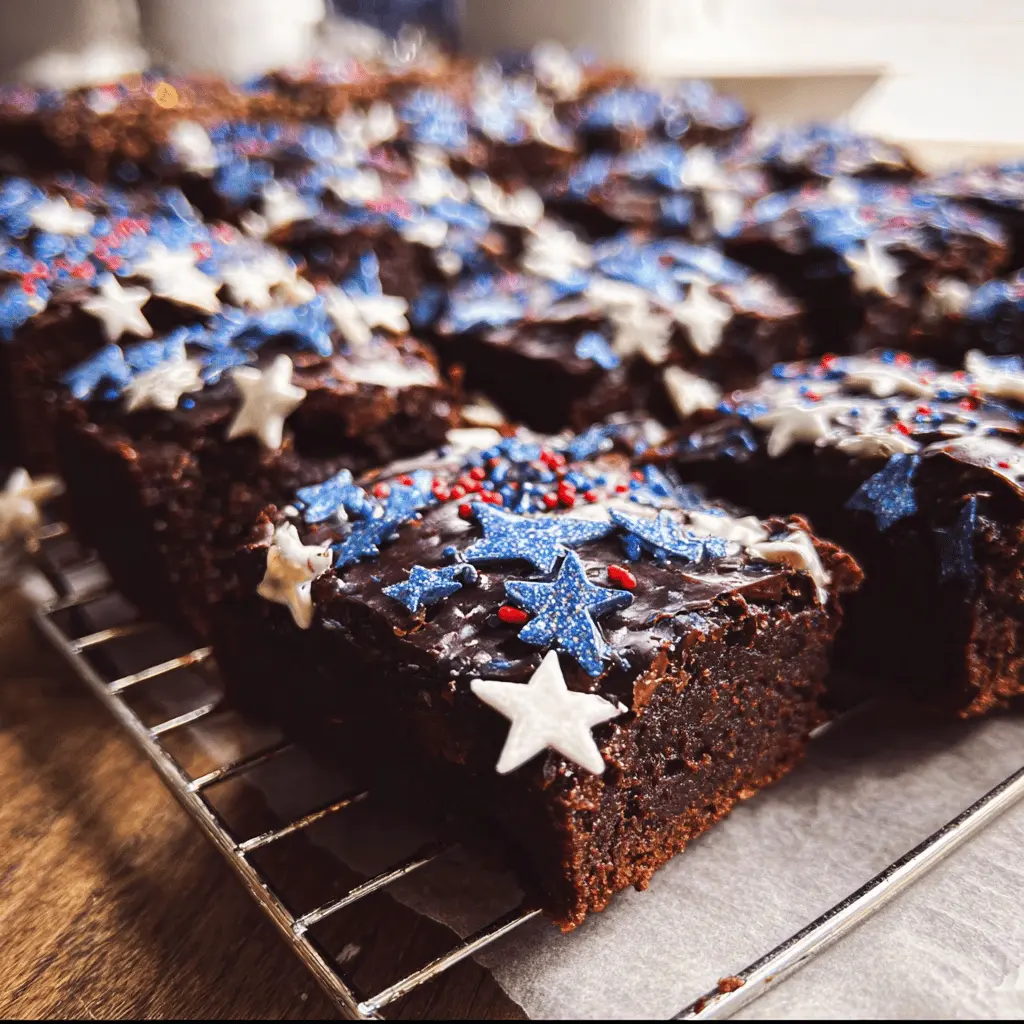 Patriotic Star Spangled Brownies Recipe
