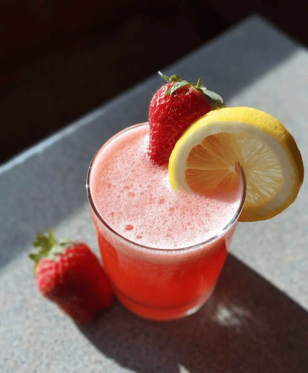 Refreshing Strawberry Lemonade Whiskey Sour Recipe