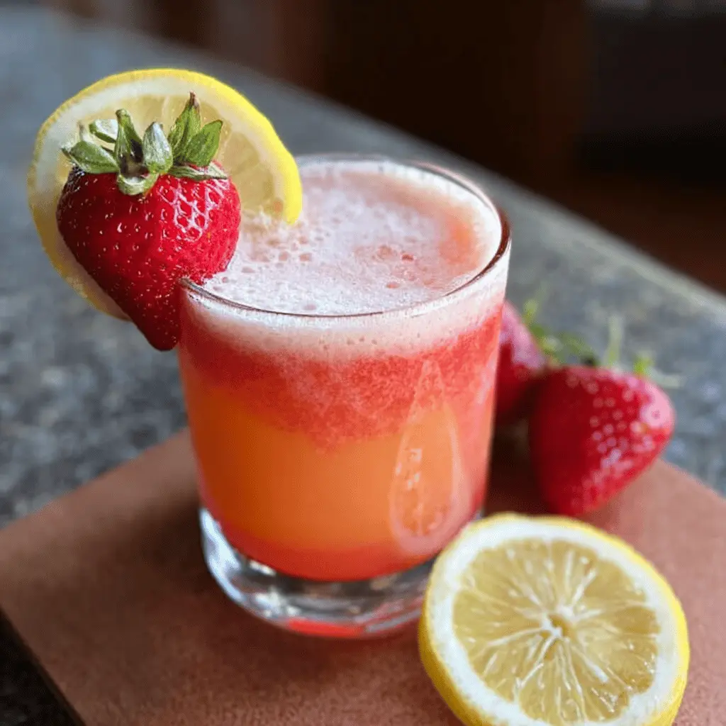 Refreshing Strawberry Lemonade Whiskey Sour Recipe