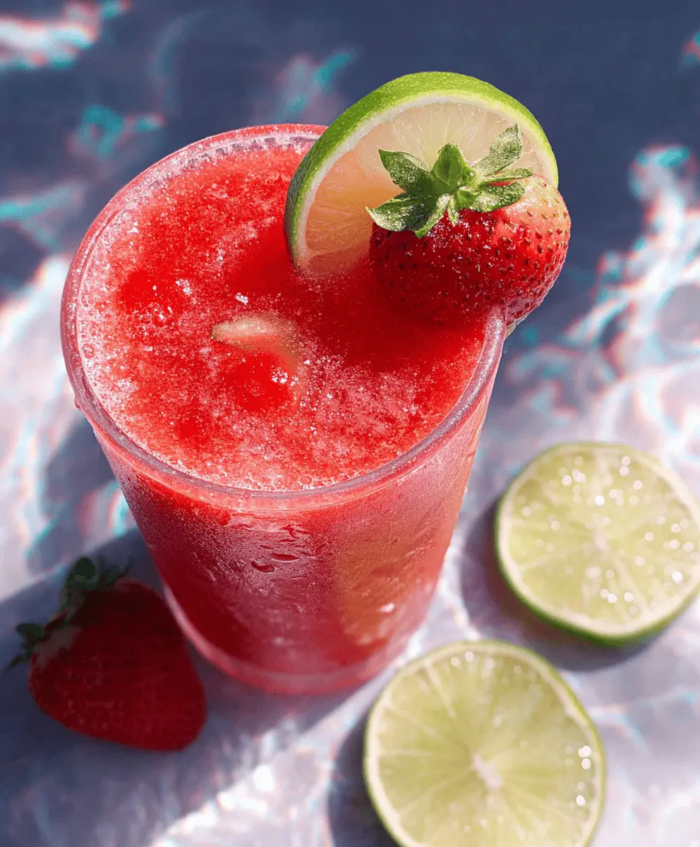Refreshing Strawberry Lime Slush Recipe