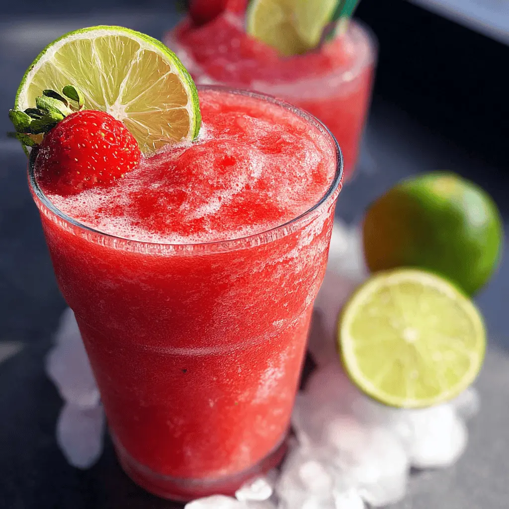Refreshing Strawberry Lime Slush Recipe