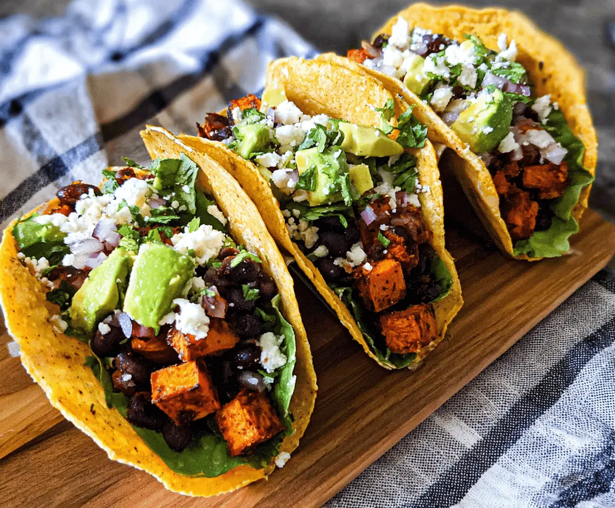 Healthy Black Bean Sweet Potato Tacos Recipe