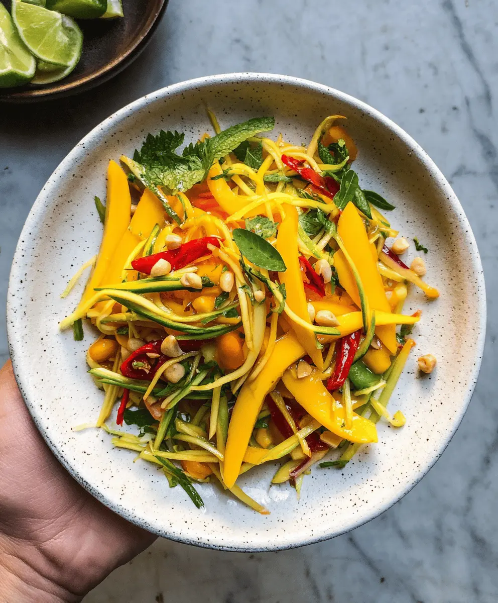 Easy Sweet and Spicy Thai Mango Salad Recipe