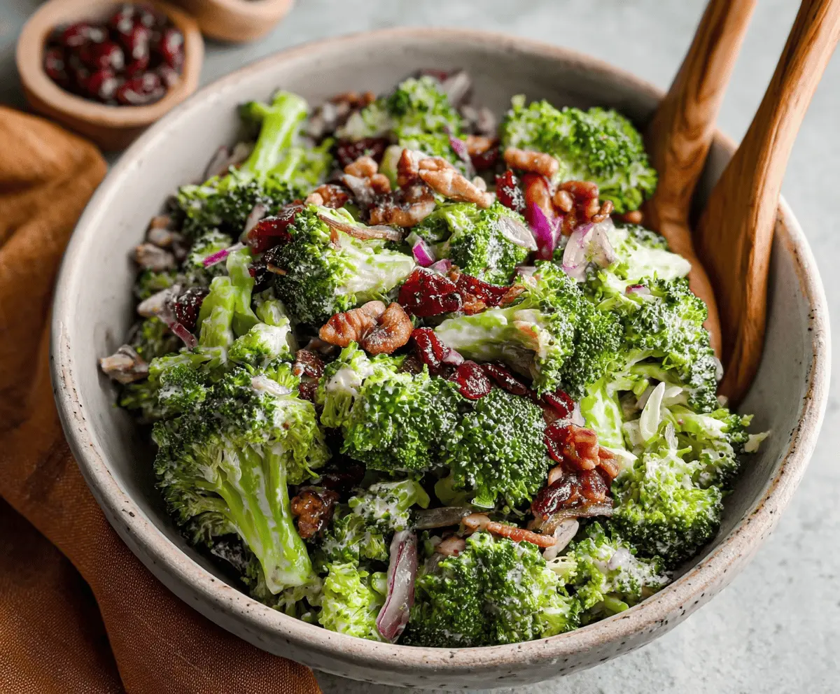 Easy Creamy Broccoli Salad Recipe