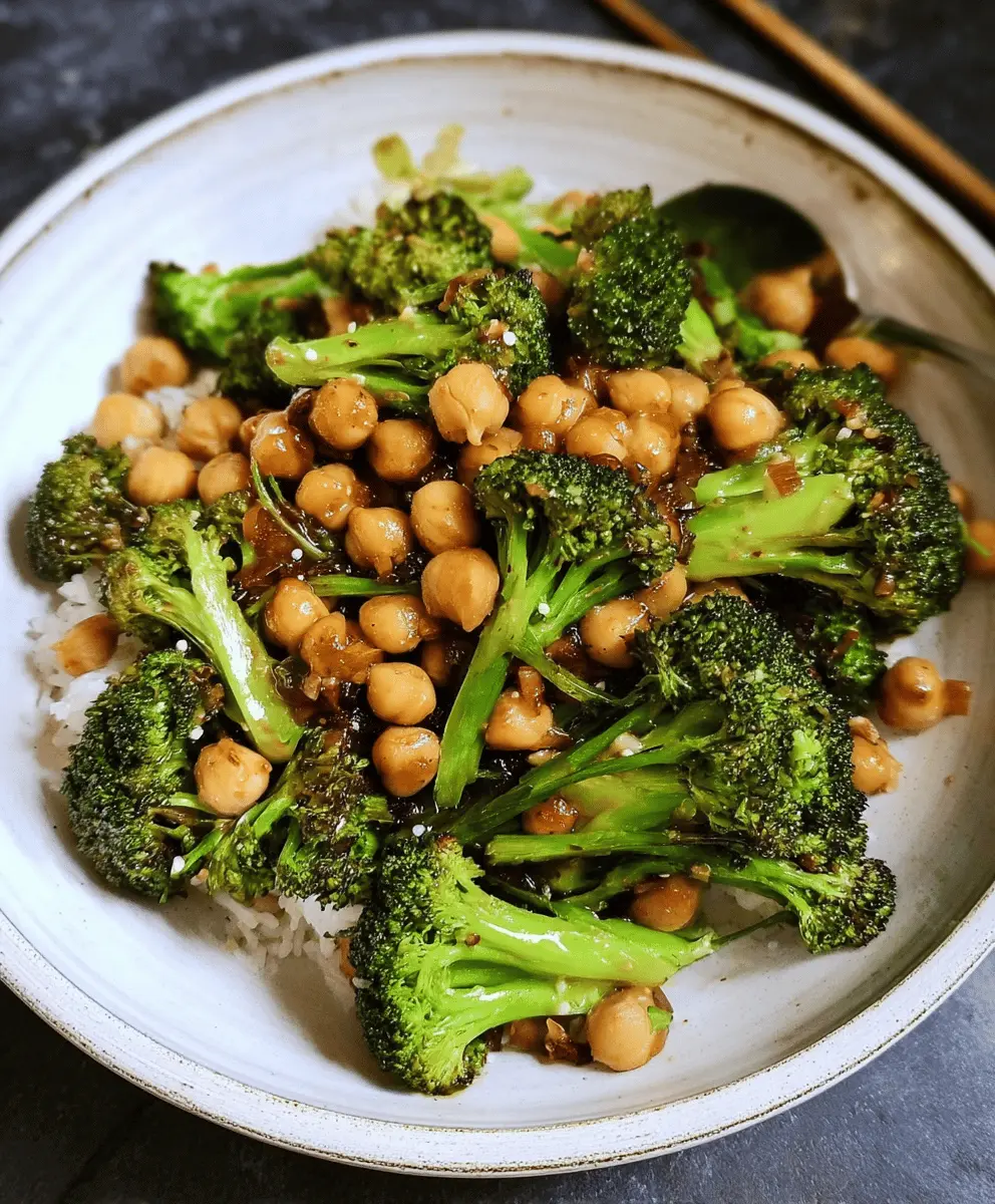 Garlic Broccoli Chickpea Stir Fry – Quick & Healthy