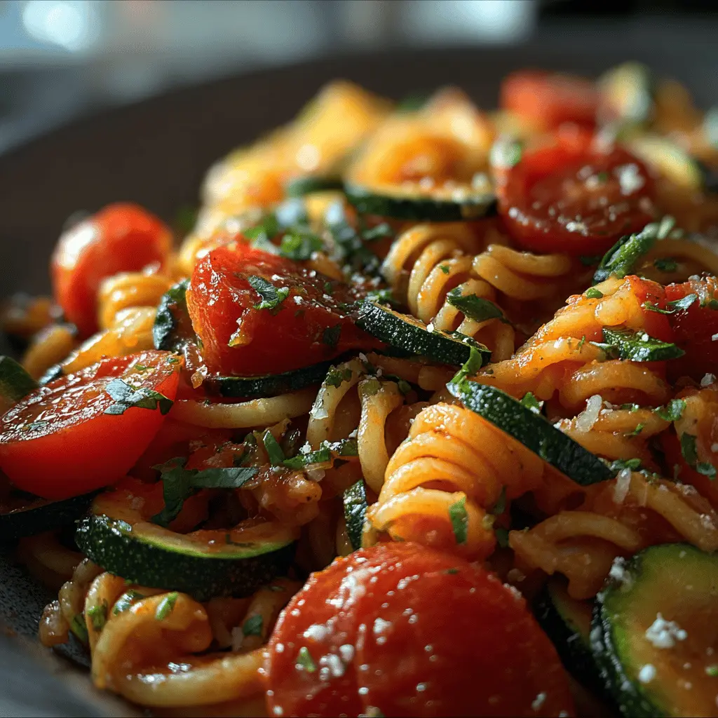 Easy Tomato Zucchini Pasta Recipe