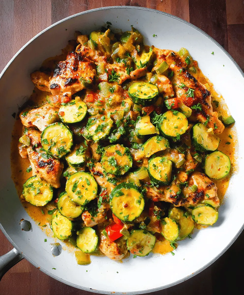 Healthy Tex Mex Chicken and Zucchini Skillet
