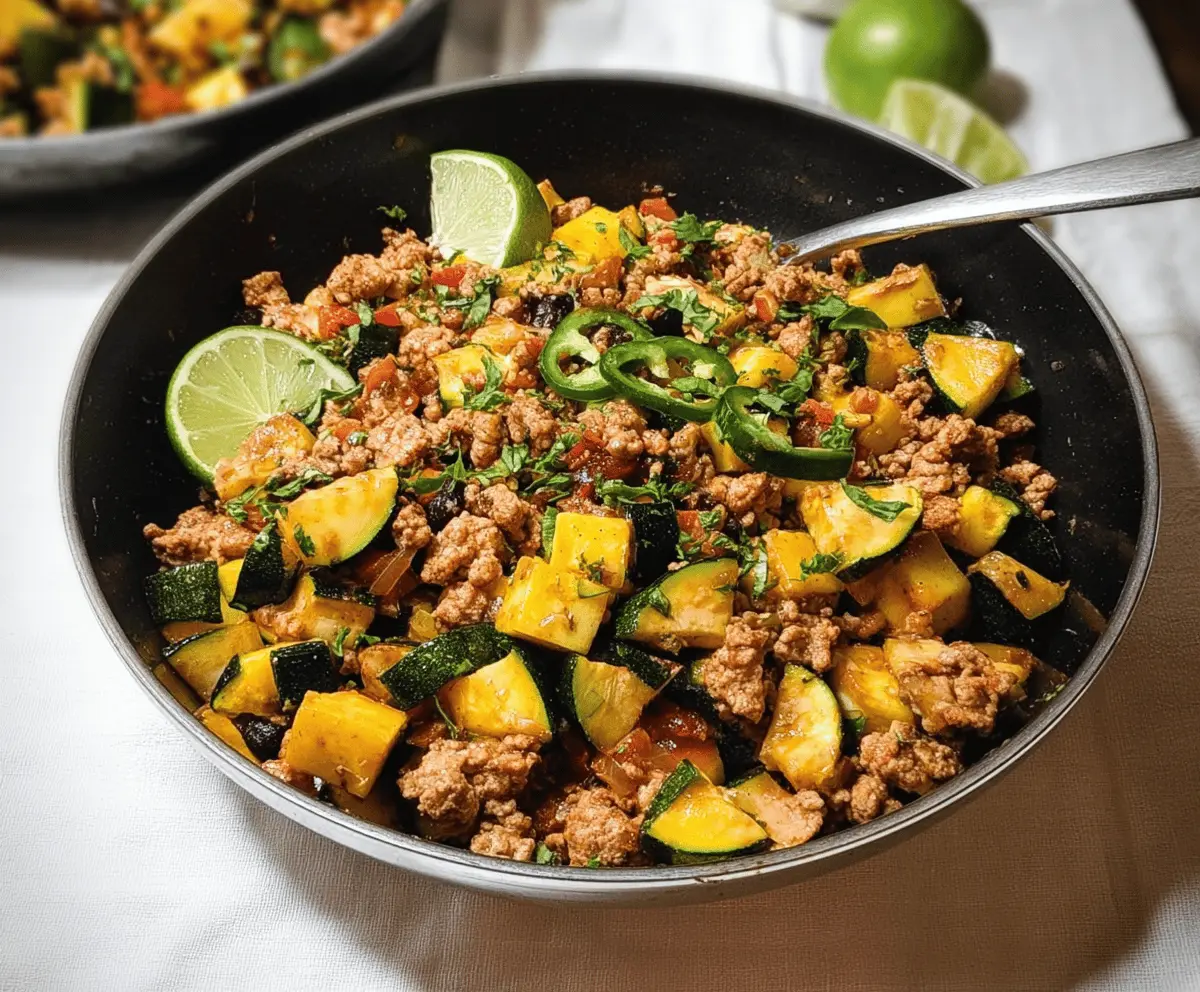 Healthy Ground Turkey and Zucchini Skillet Recipe