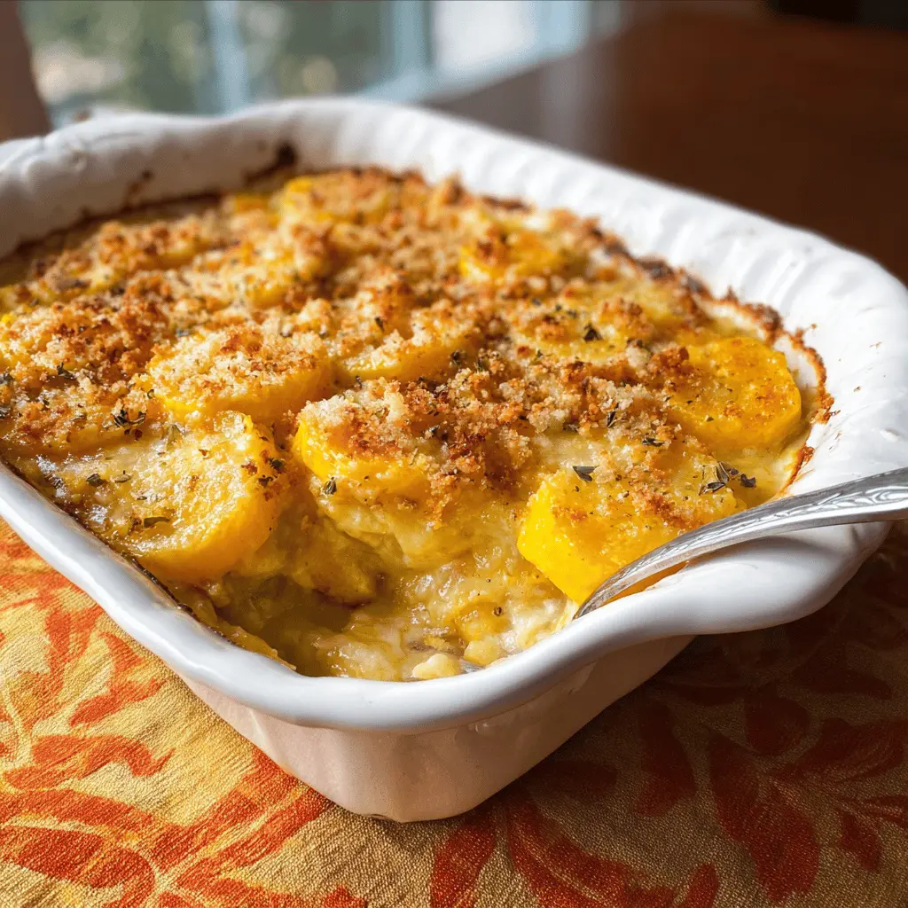 Cheesy Yellow Squash Casserole Recipe