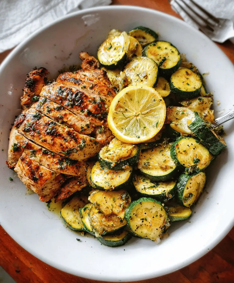 Easy Asado Chicken with Zesty Lemon Zucchini