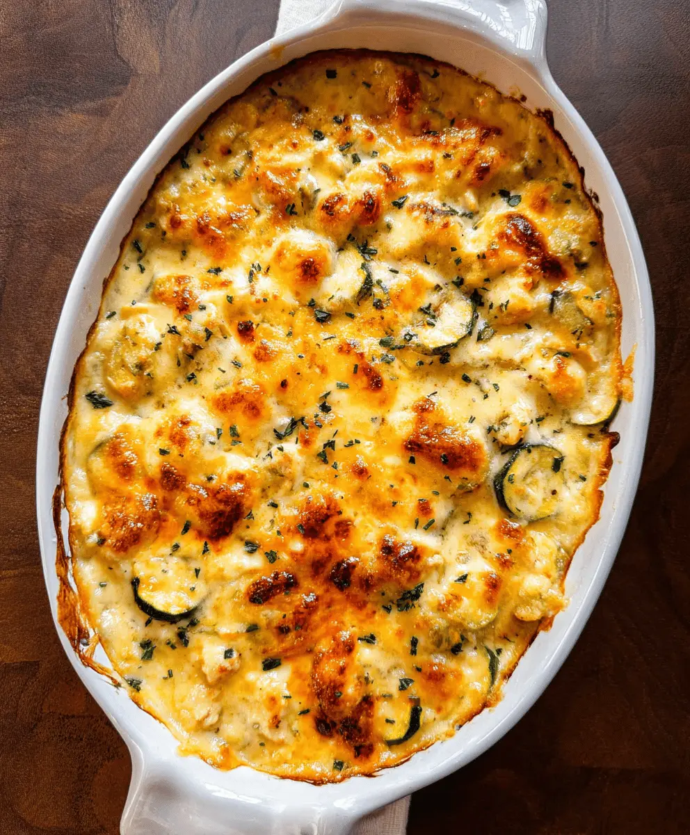 Easy Cheesy Chicken Zucchini Casserole