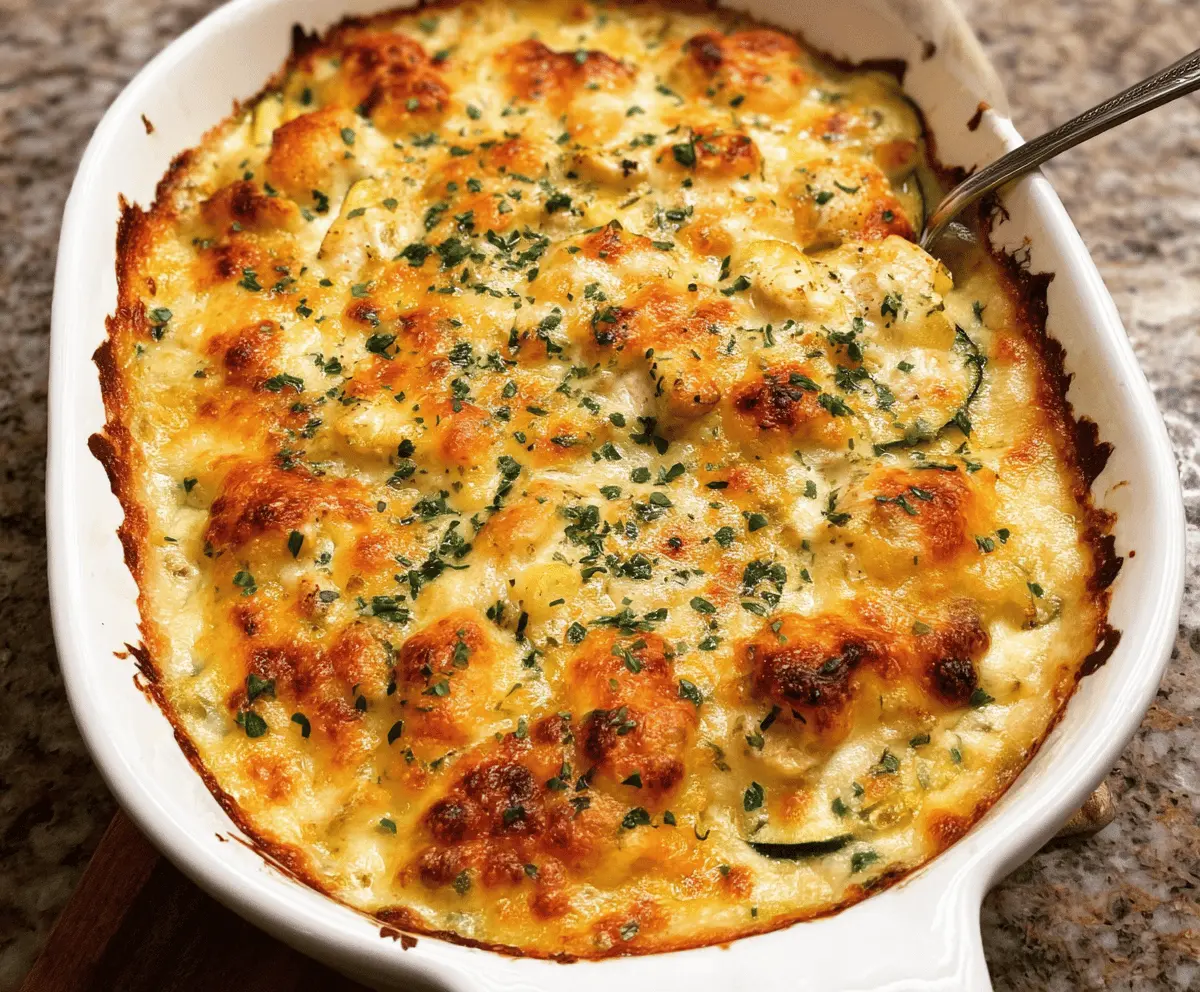 Easy Cheesy Chicken Zucchini Casserole