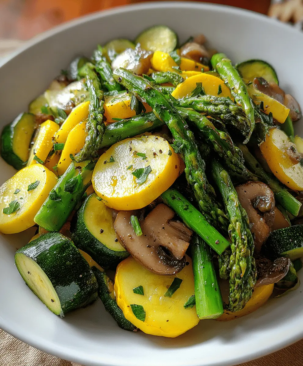 Flavorful Asparagus with Zucchini and Squash Recipe