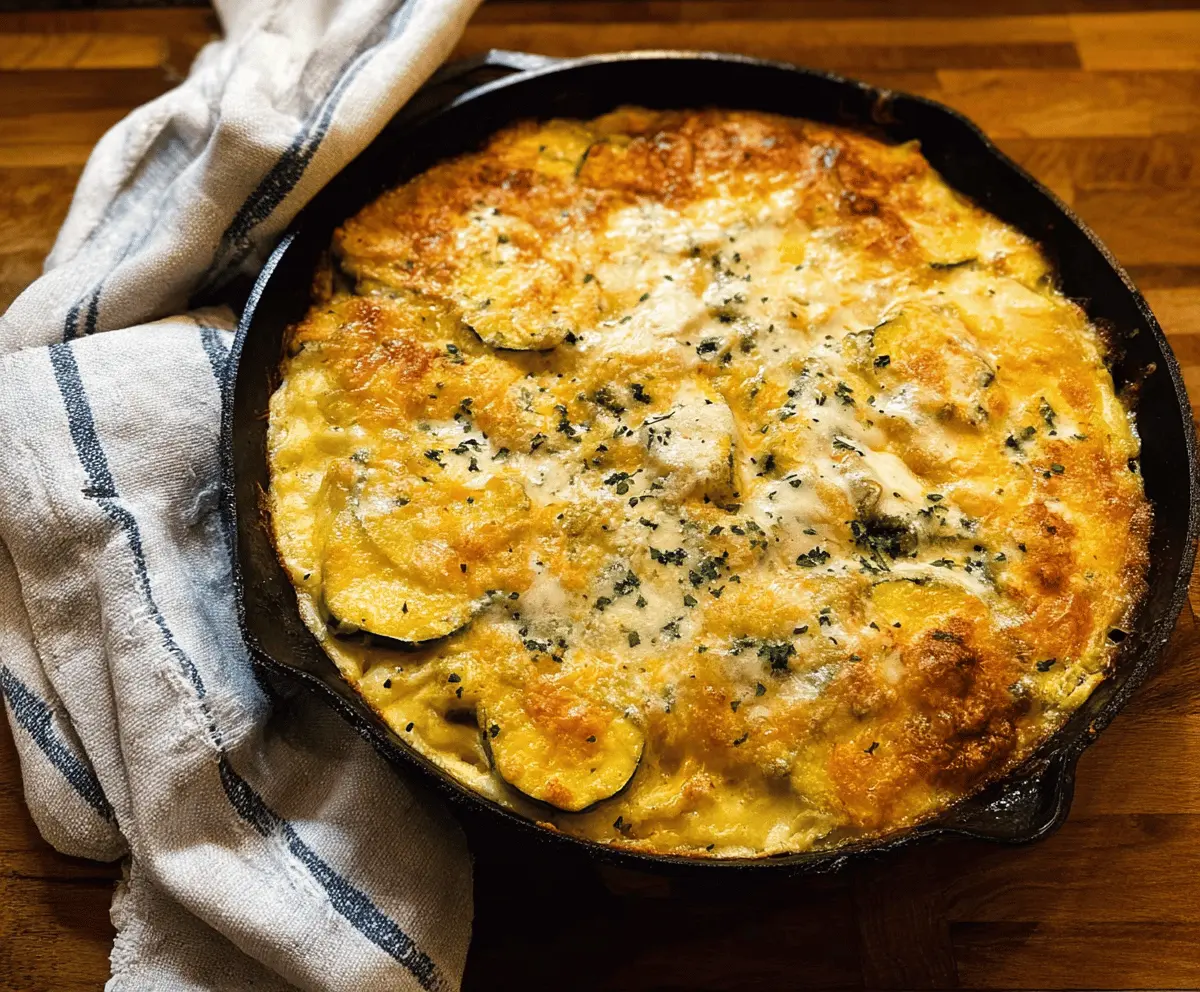 Creamy Green Chile Yellow Squash Casserole Recipe