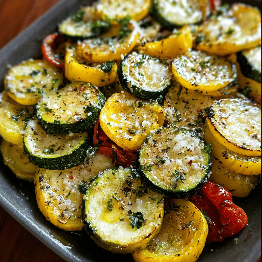 Easy Garlic Parmesan Zucchini and Squash Medley Recipe