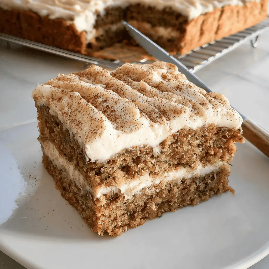 Moist Zucchini Cake With Cinnamon Cream Cheese Frosting