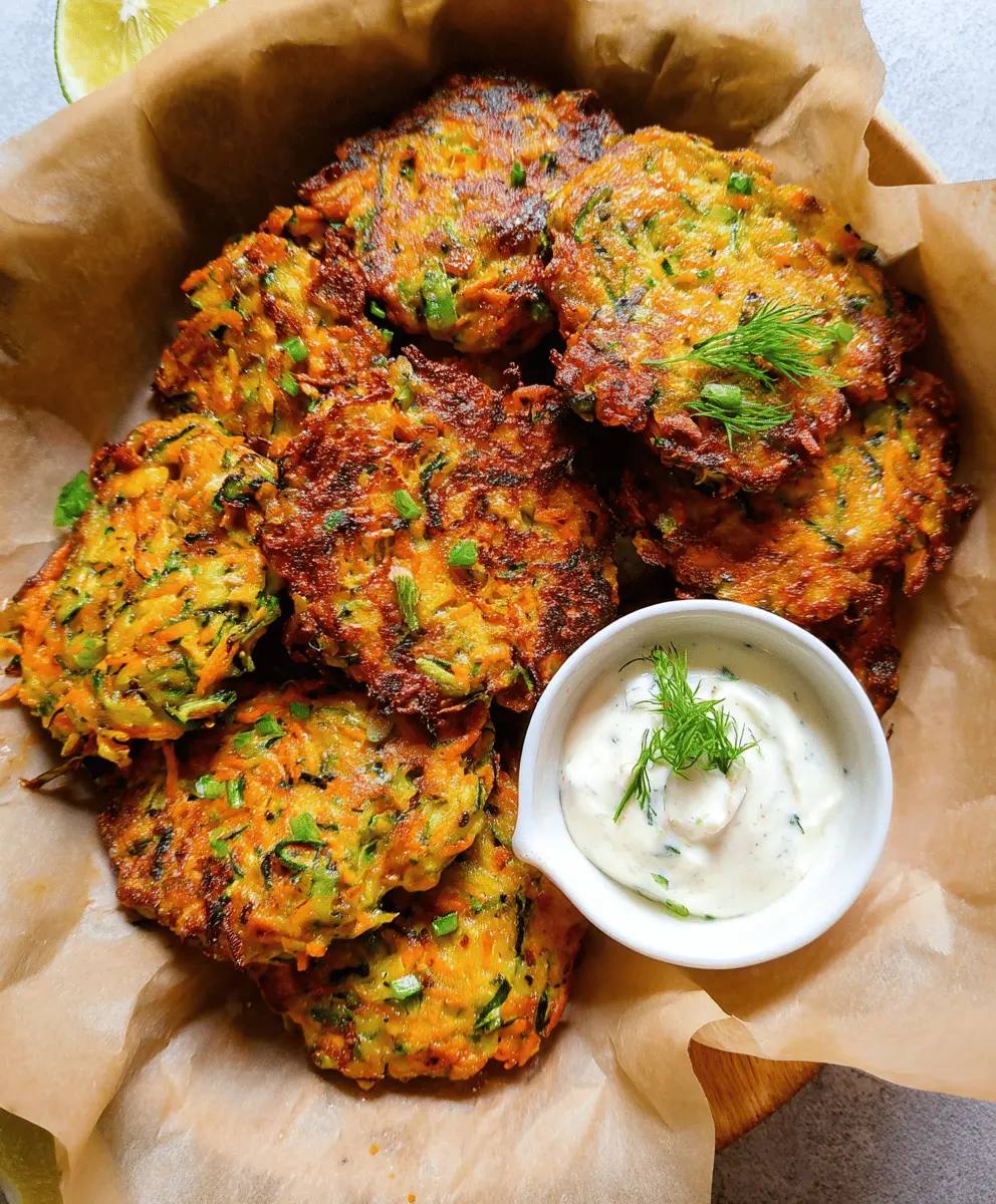 Crispy Zucchini Carrot Fritters Recipe
