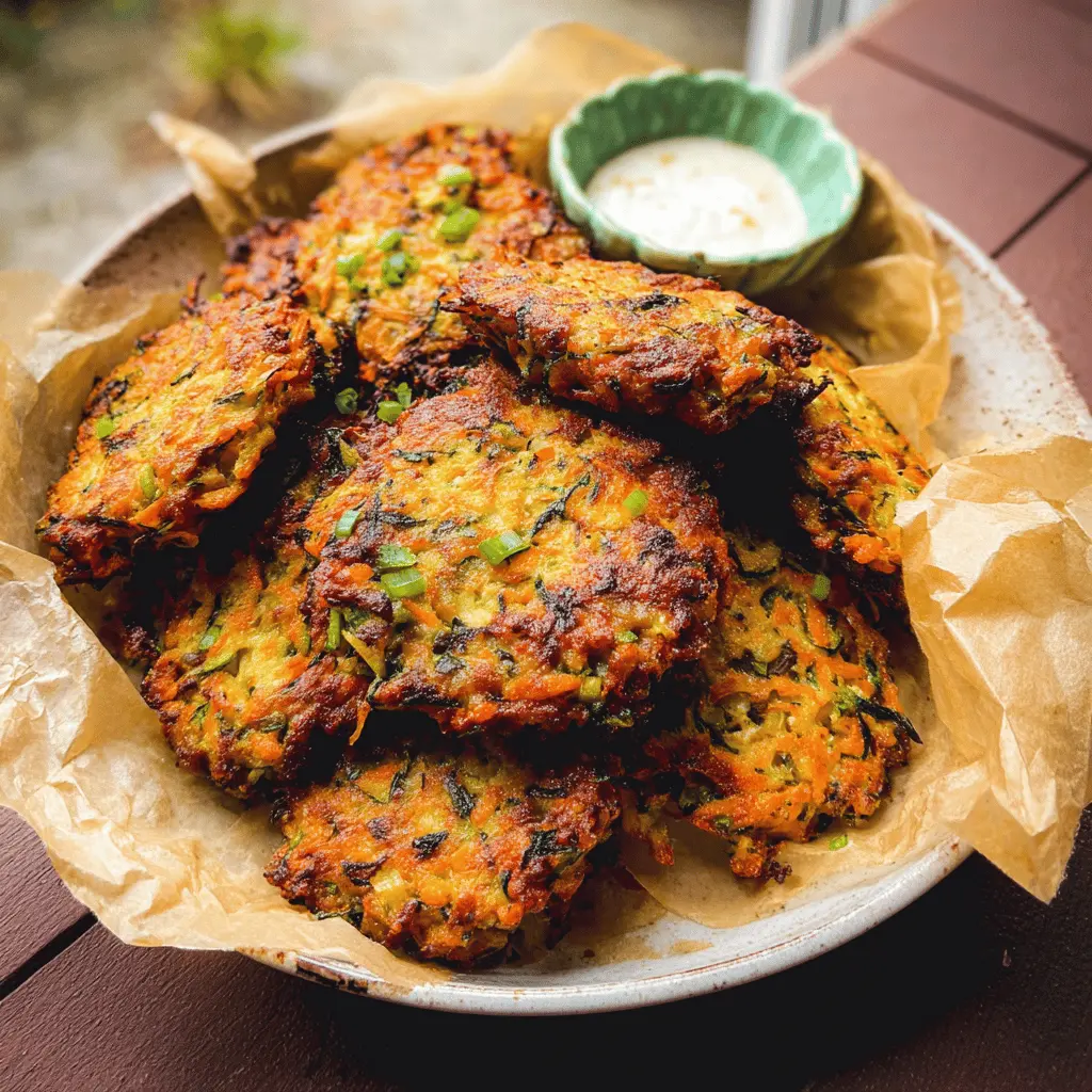 Crispy Zucchini Carrot Fritters Recipe