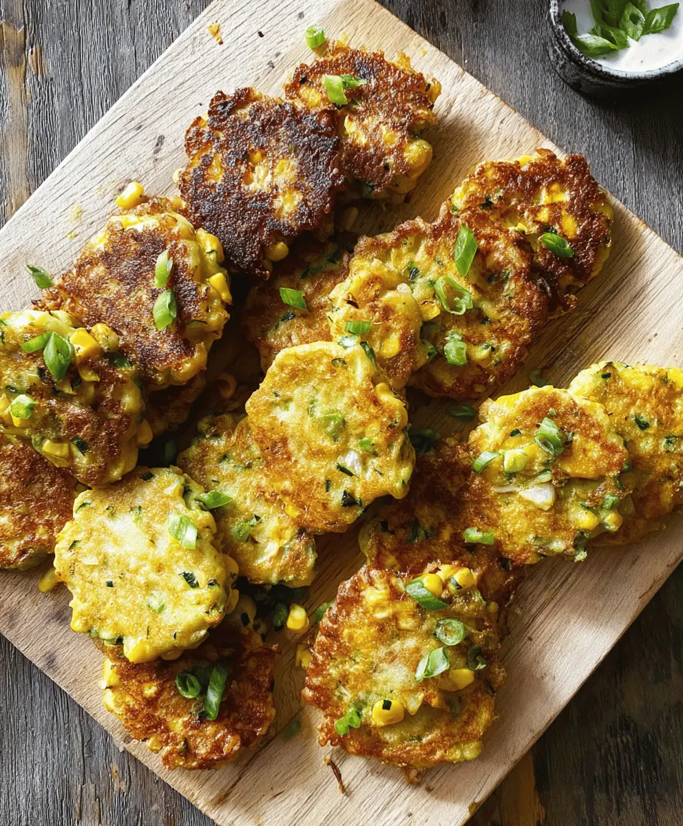Crispy Zucchini Corn Fritters Recipe