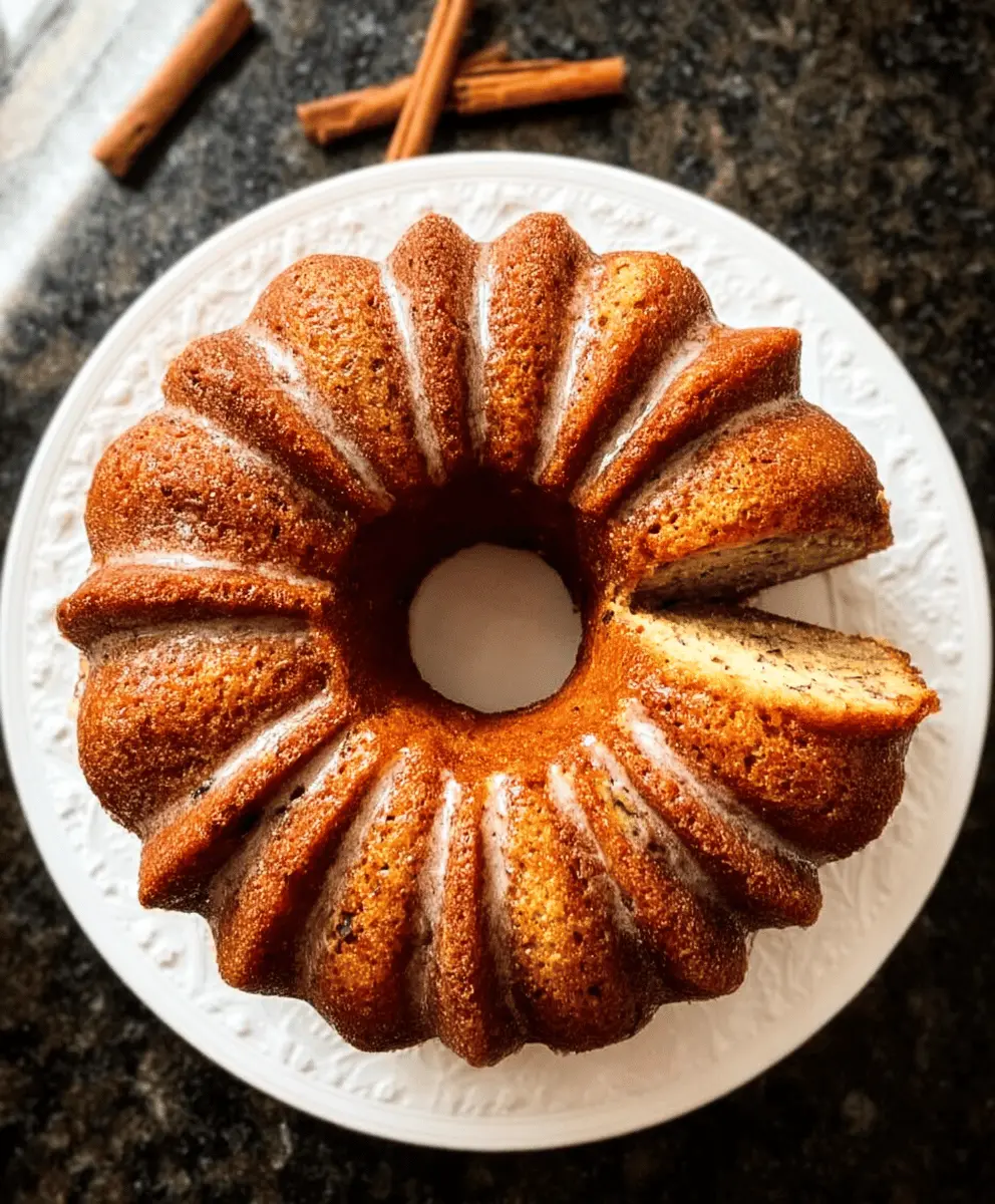 Moist Cinnamon Zucchini Bread in a Bundt Pan