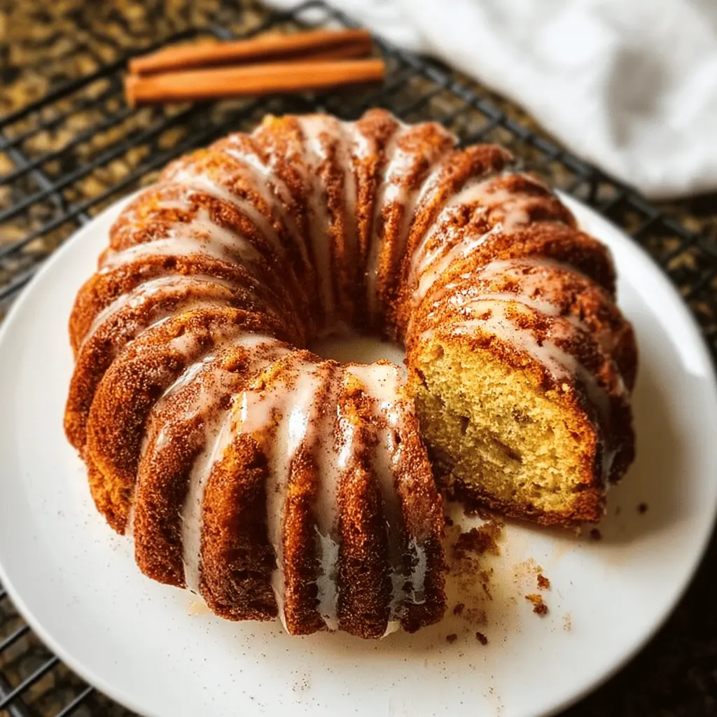 Moist Cinnamon Zucchini Bread in a Bundt Pan