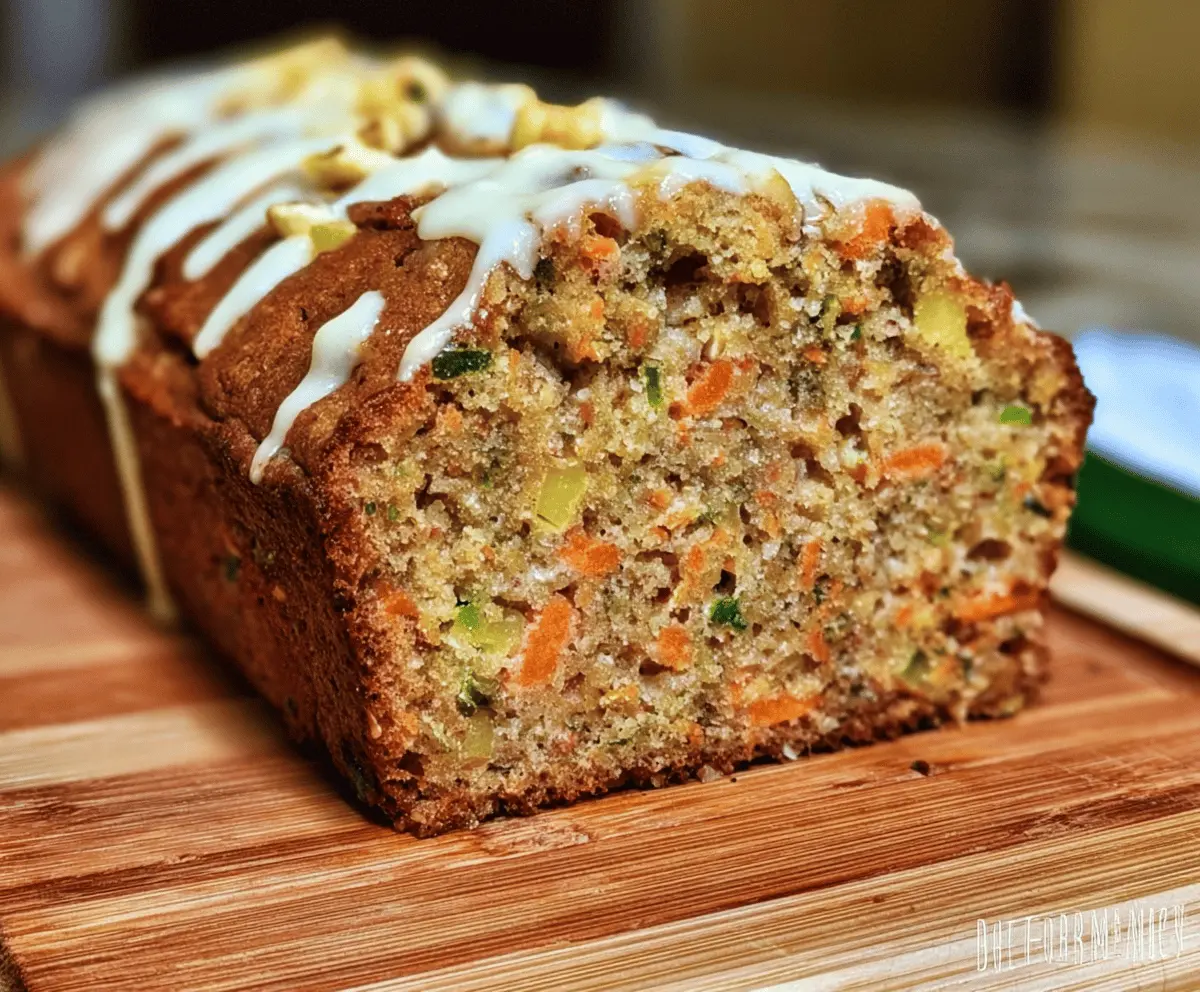 Moist Carrot Apple Zucchini Bread Recipe