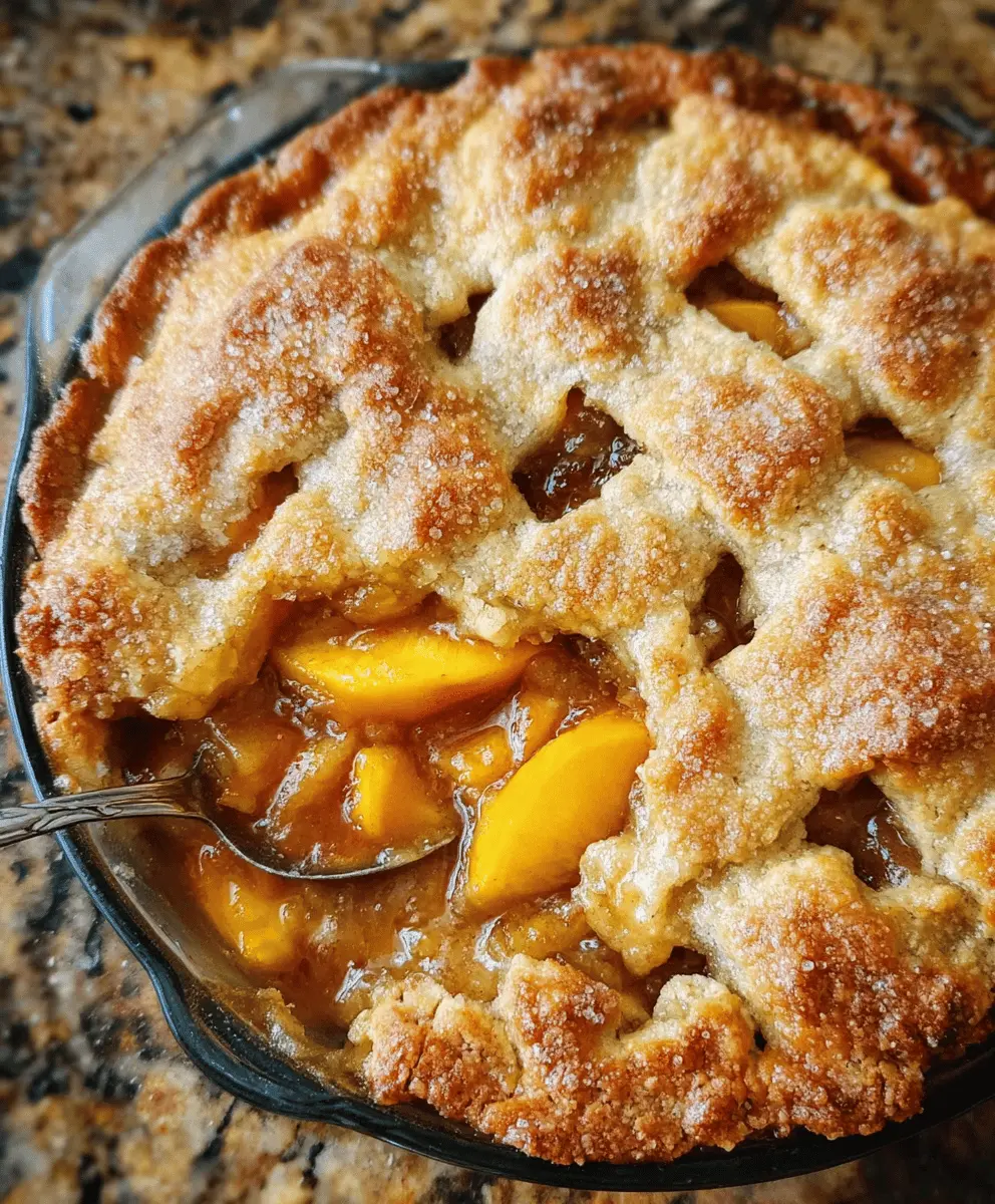 Easy Southern Peach Cobbler Recipe with Sweet Cinnamon