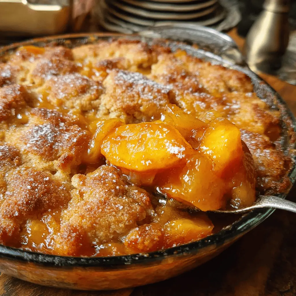 Easy Southern Peach Cobbler Recipe with Sweet Cinnamon