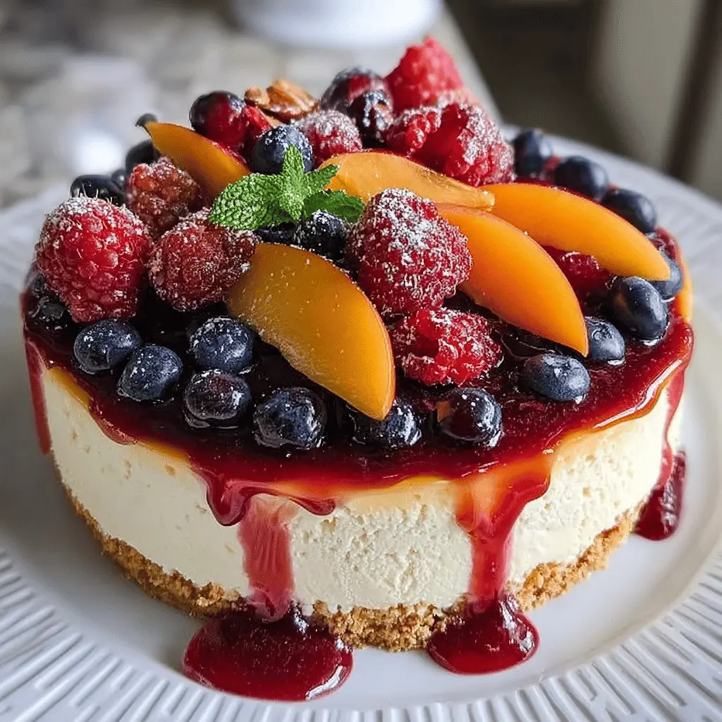 Summer Berry and Peach Cheesecake Recipe