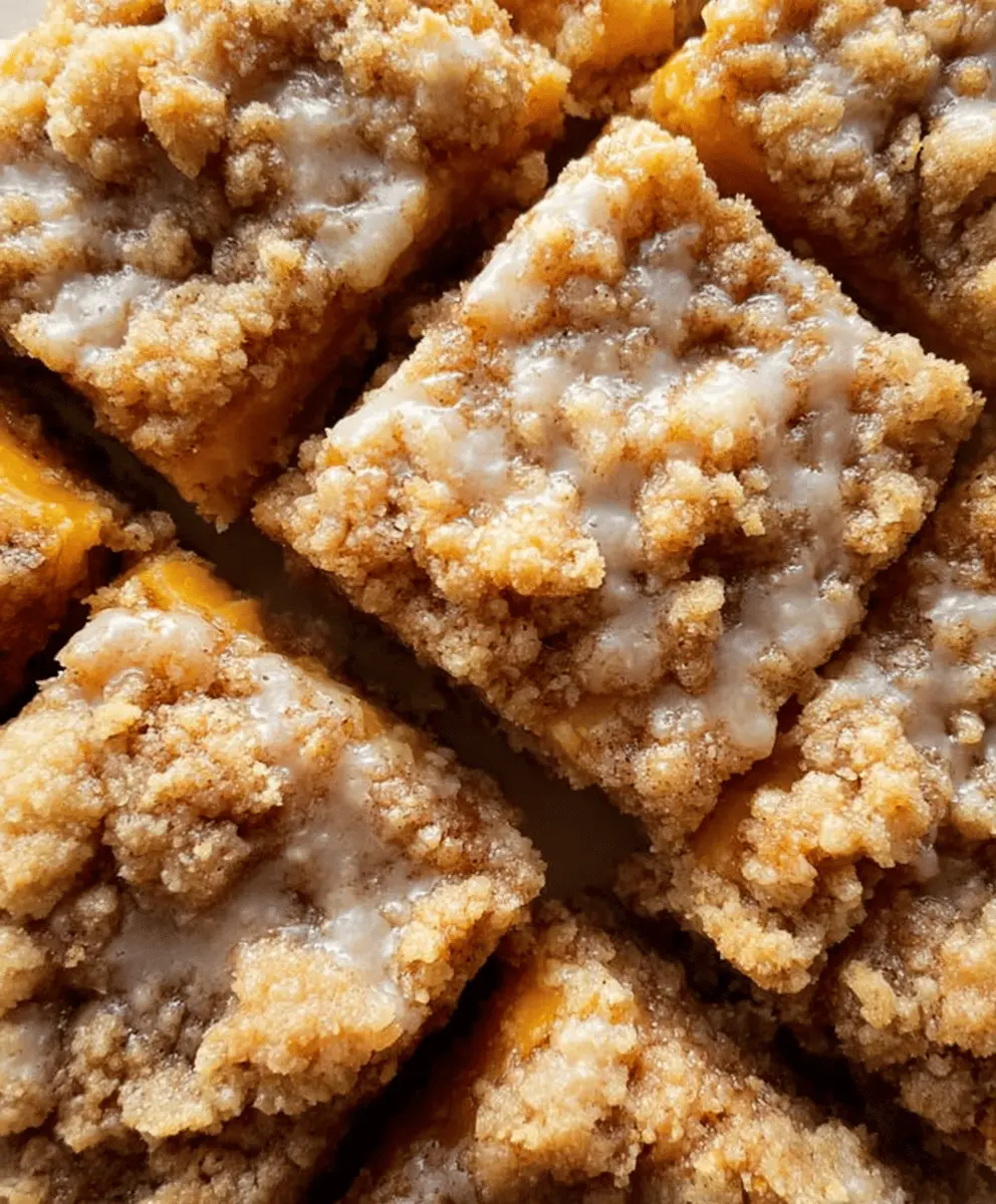 Easy Peach Crumble Bars with Crisp Topping