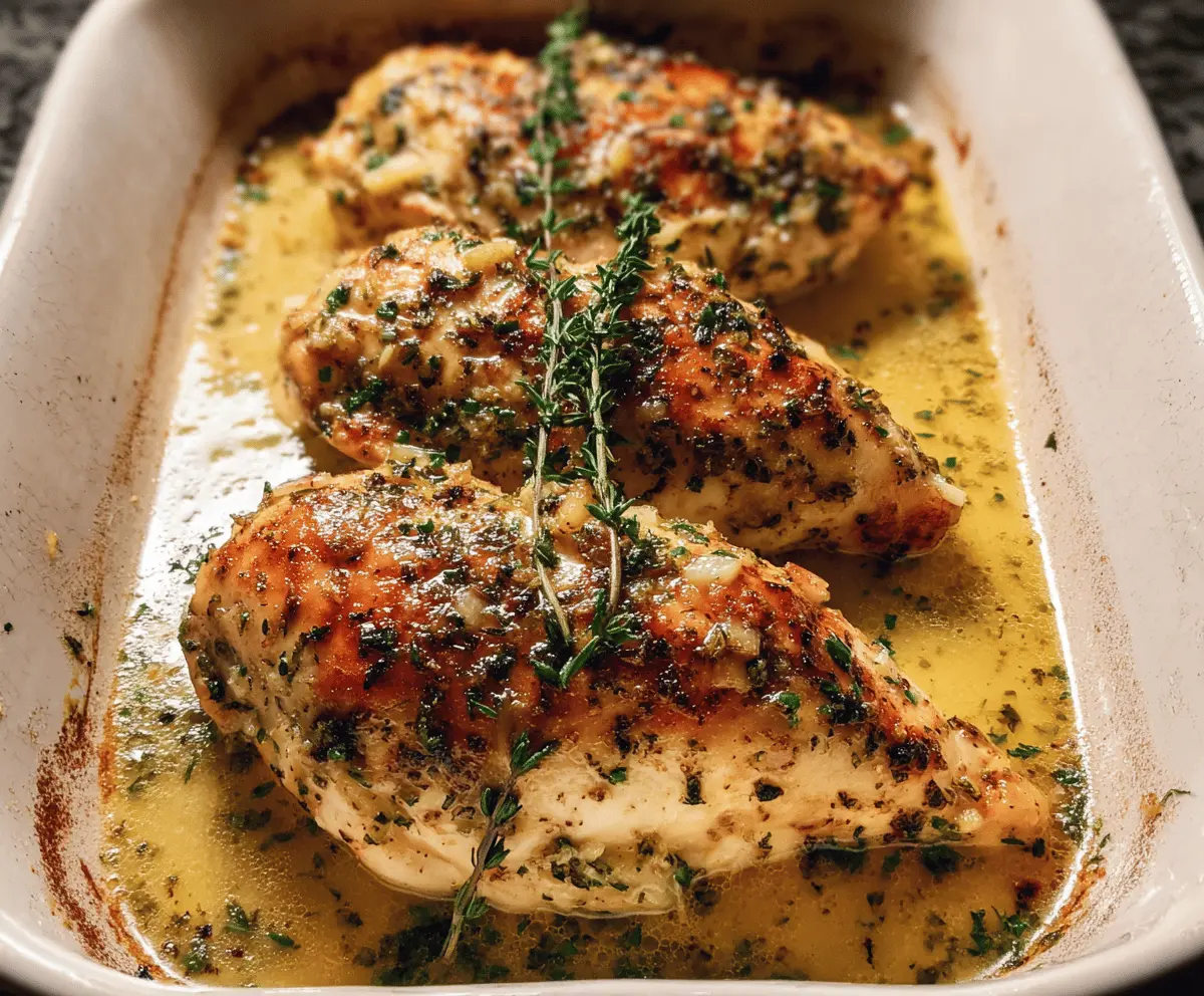 Easy Garlic Butter Baked Chicken Breast Recipe