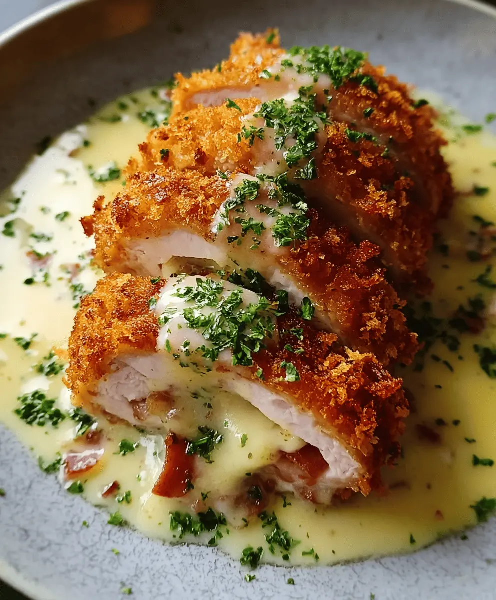 Crispy Creamy Chicken Cordon Bleu With Dijon Sauce