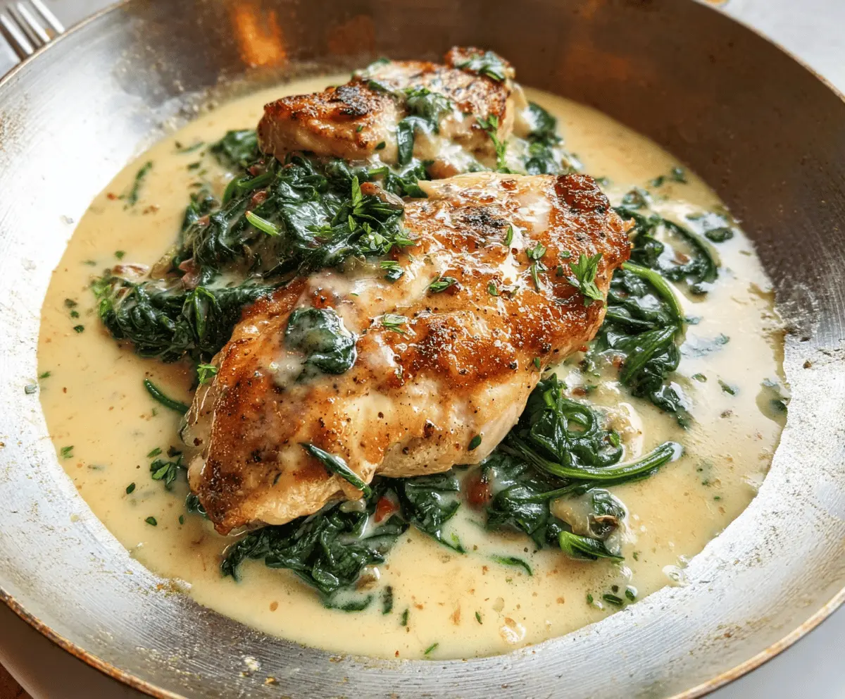 Easy Chicken Florentine Recipe with Creamy Spinach