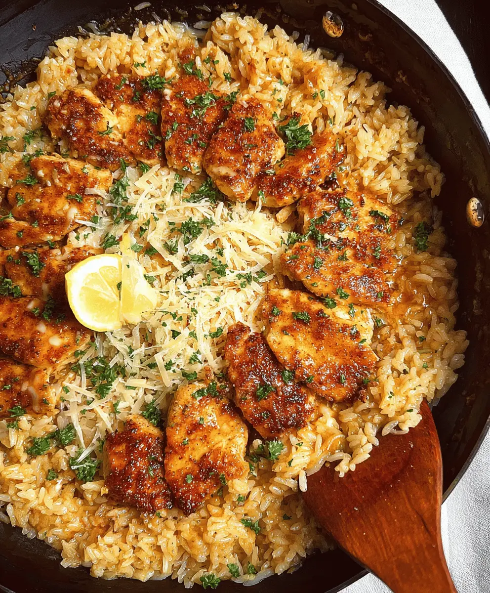 Easy One-Pan Garlic Parmesan Chicken and Rice