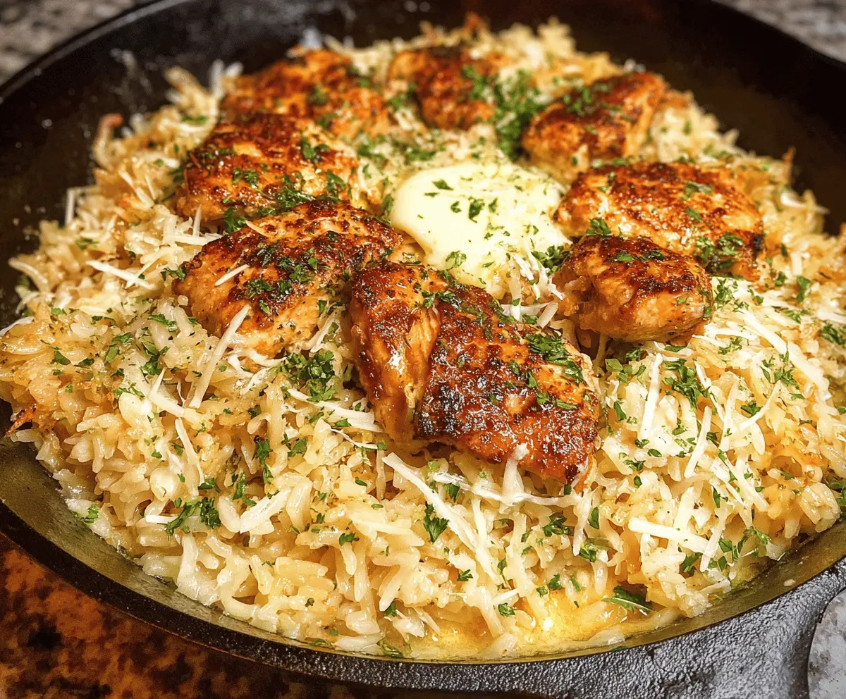 Easy One-Pan Garlic Parmesan Chicken and Rice