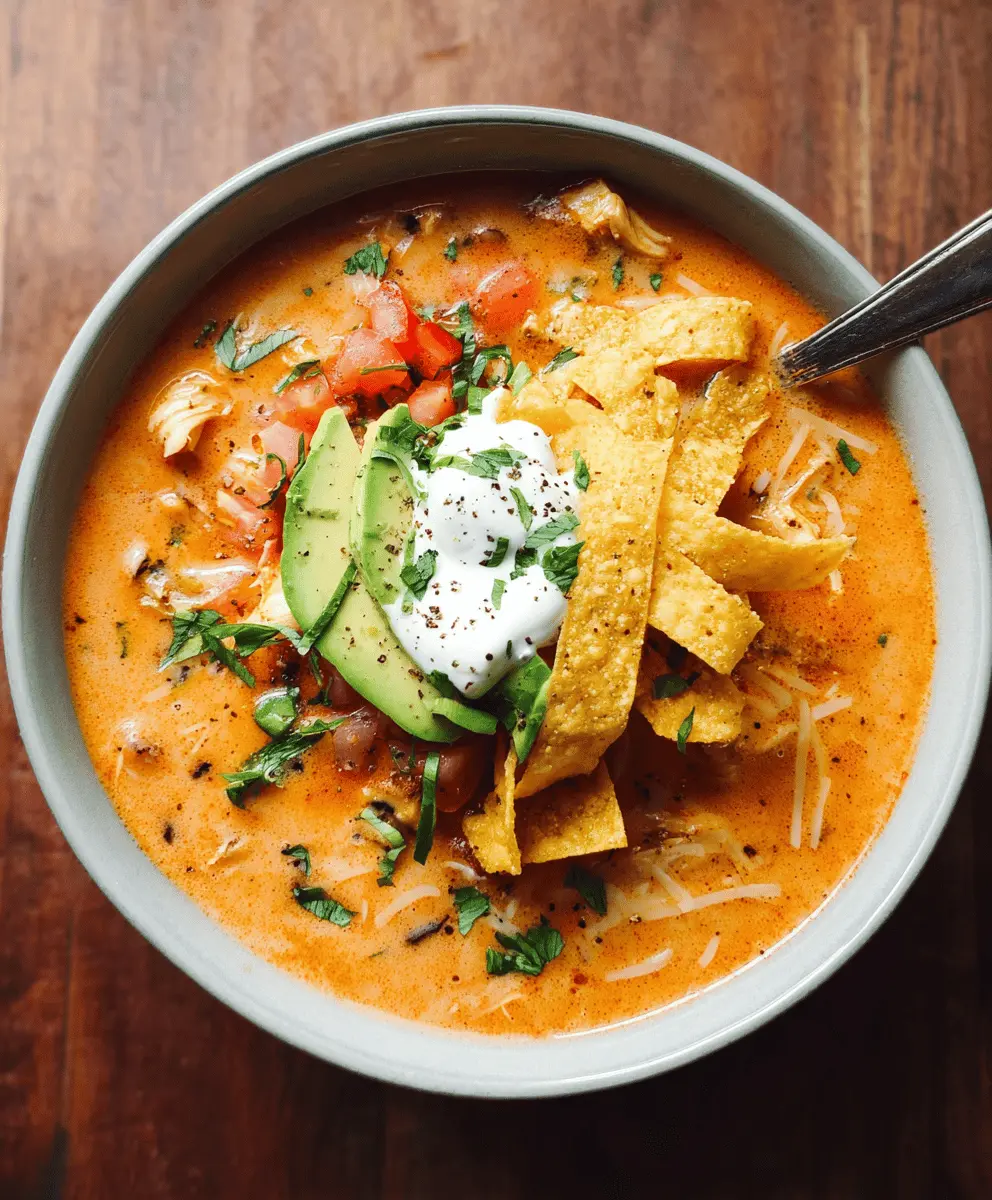Creamy Chicken Tortilla Soup Recipe