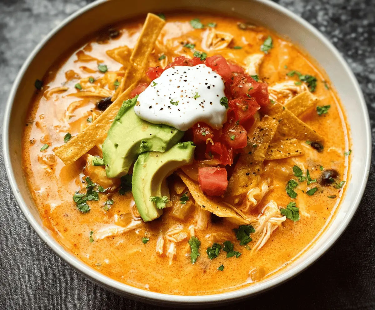 Creamy Chicken Tortilla Soup Recipe