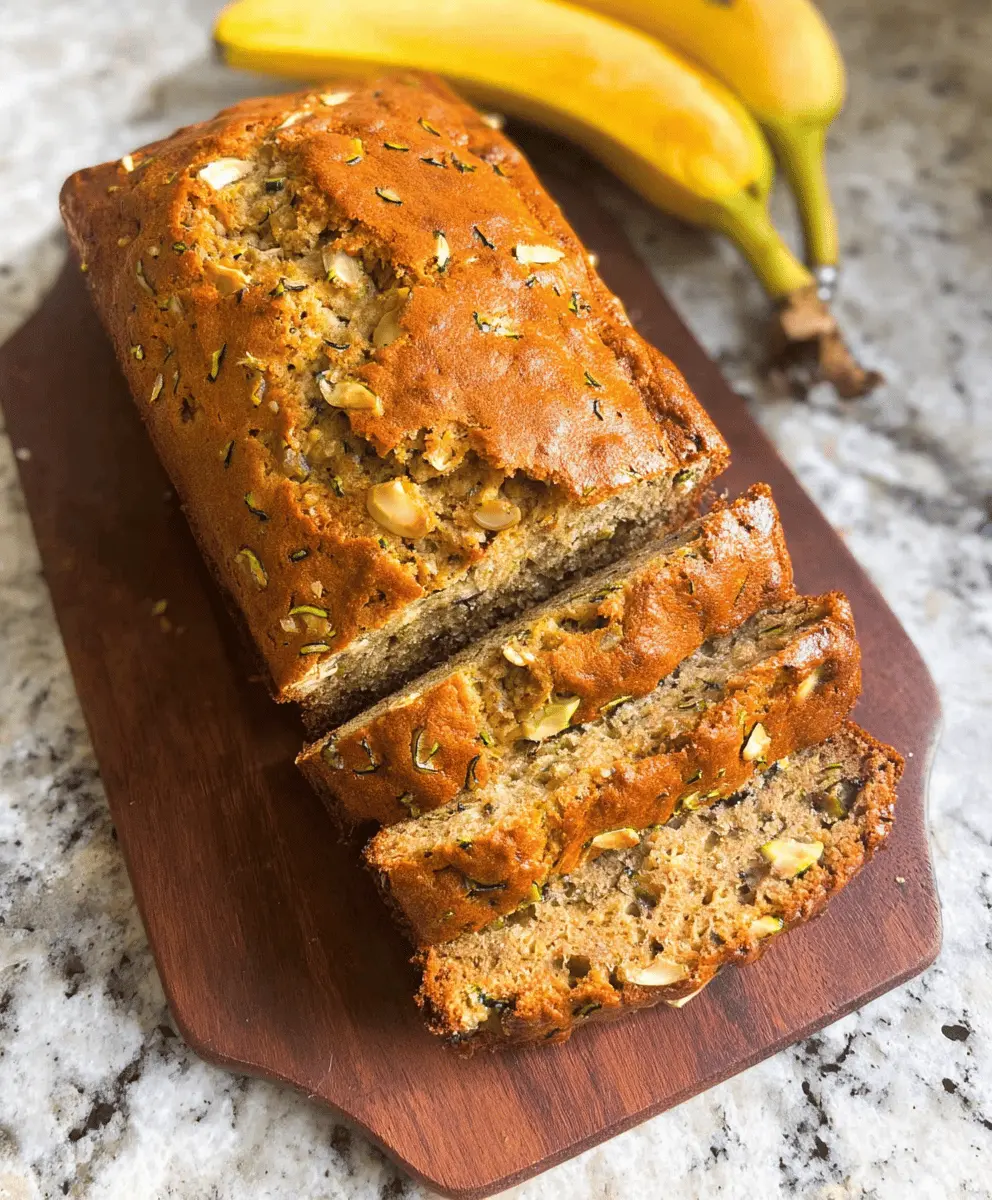 Moist Zucchini Banana Bread Recipe