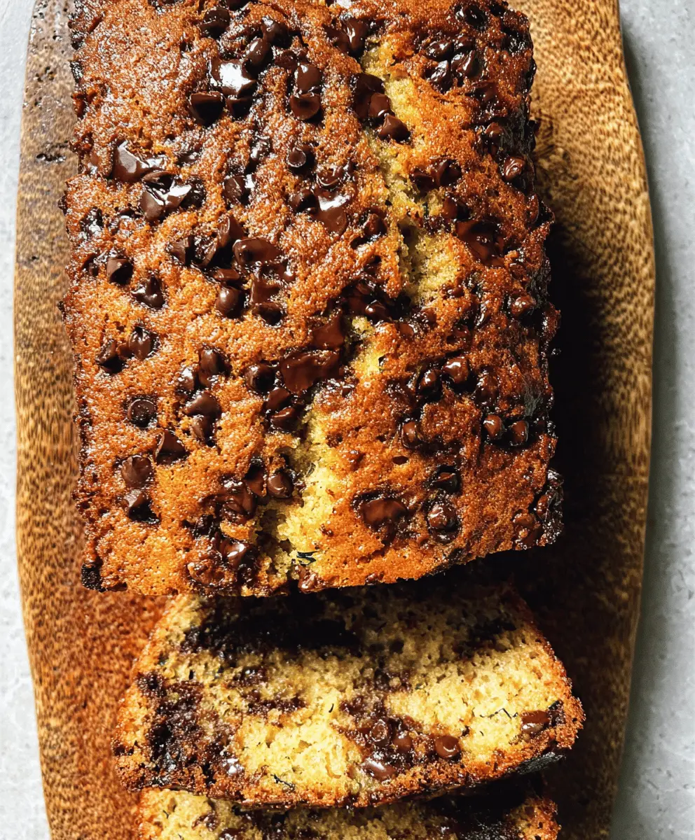 Moist Chocolate Chip Zucchini Bread Recipe