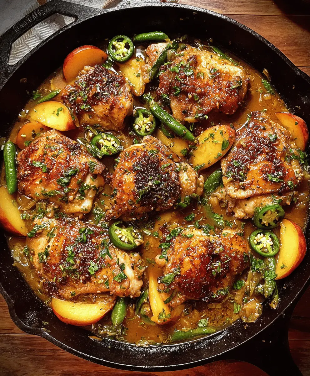 Sweet and Spicy Jalapeno Peach Chicken Recipe