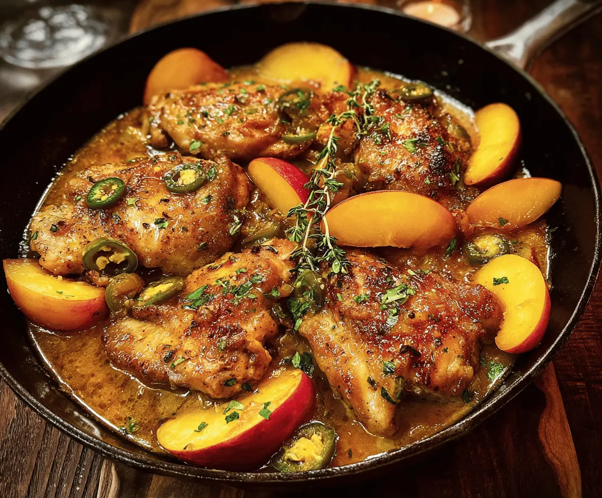 Sweet and Spicy Jalapeno Peach Chicken Recipe