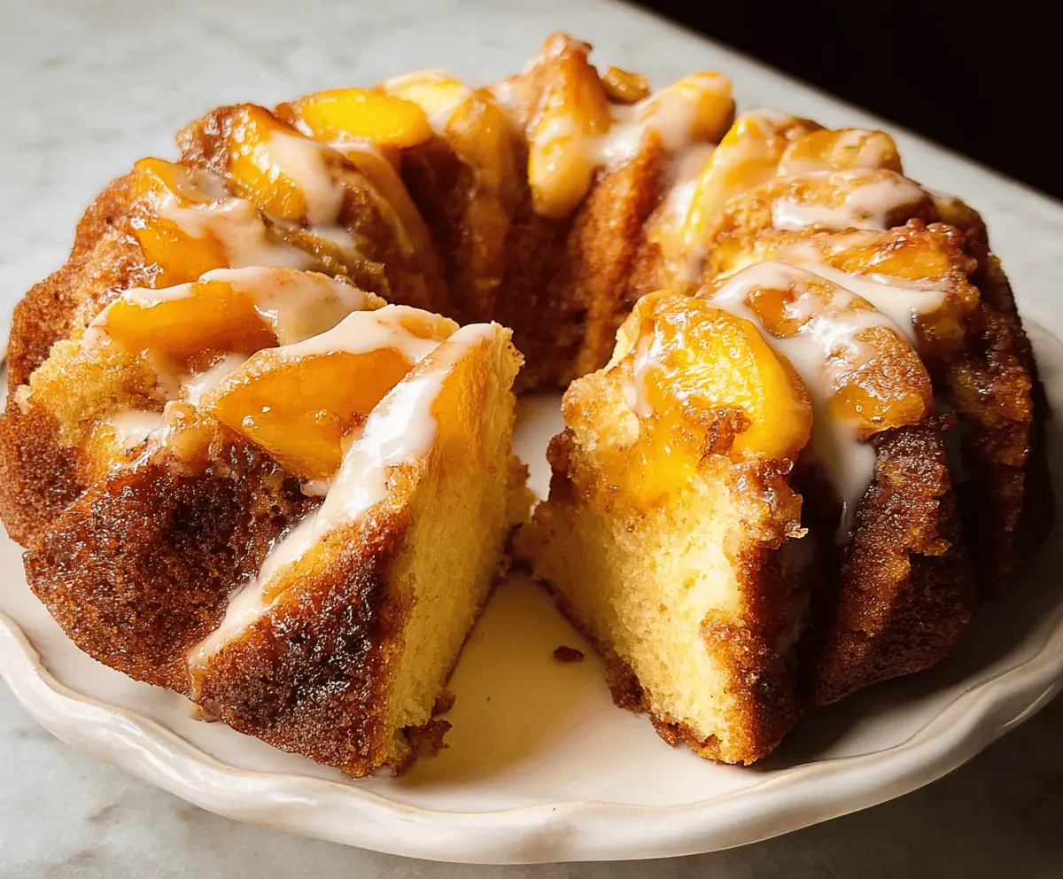 Easy Peach Cobbler Pound Cake Recipe