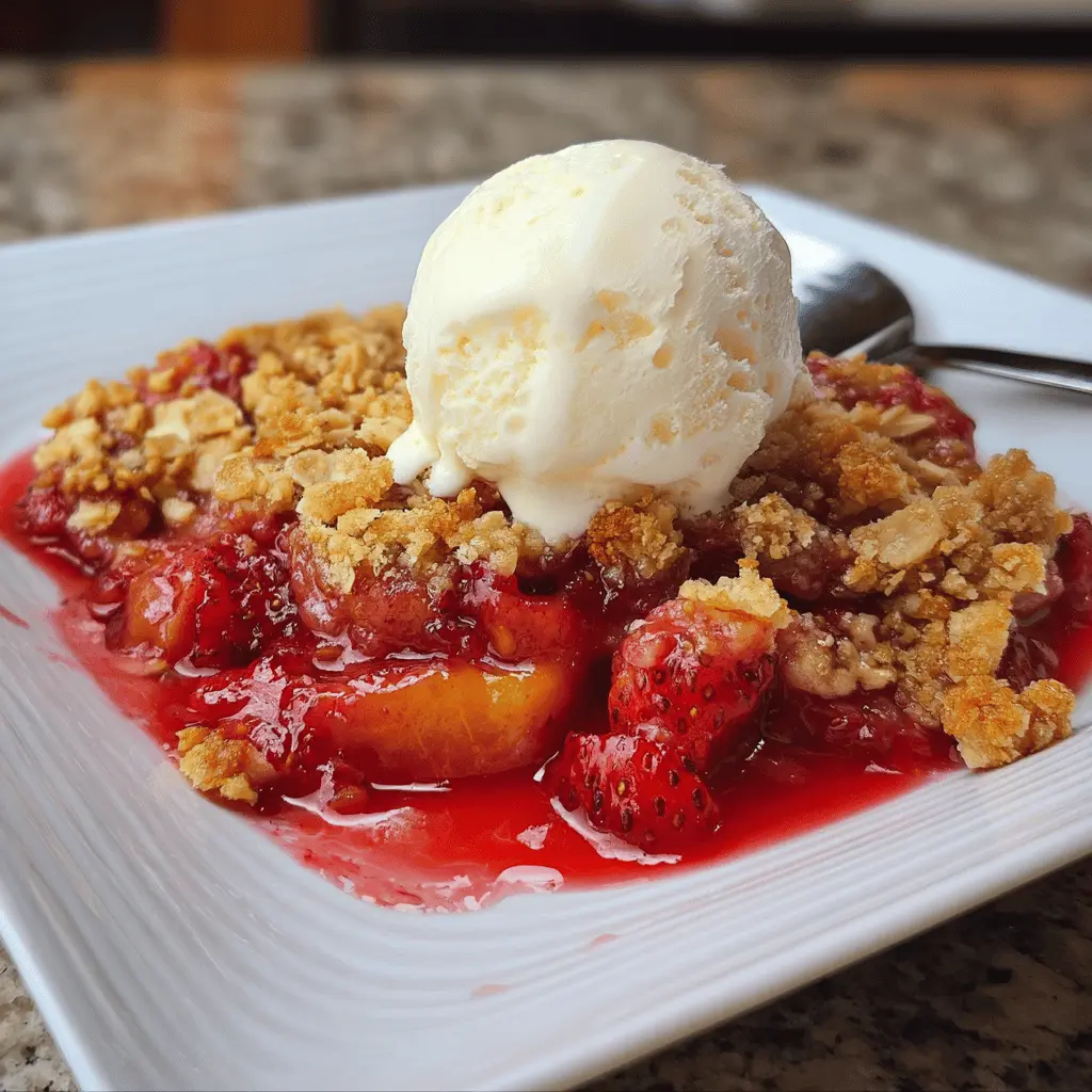 Easy Strawberry Peach Crisp Recipe
